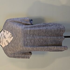 Grey V-neck Workout Tee